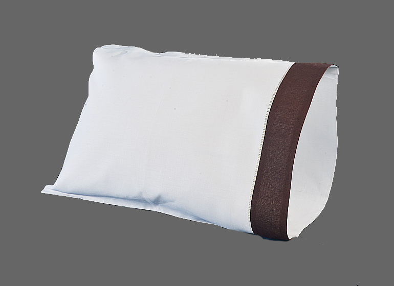 Baby Pillowcase Chocolate Brown Color Border
